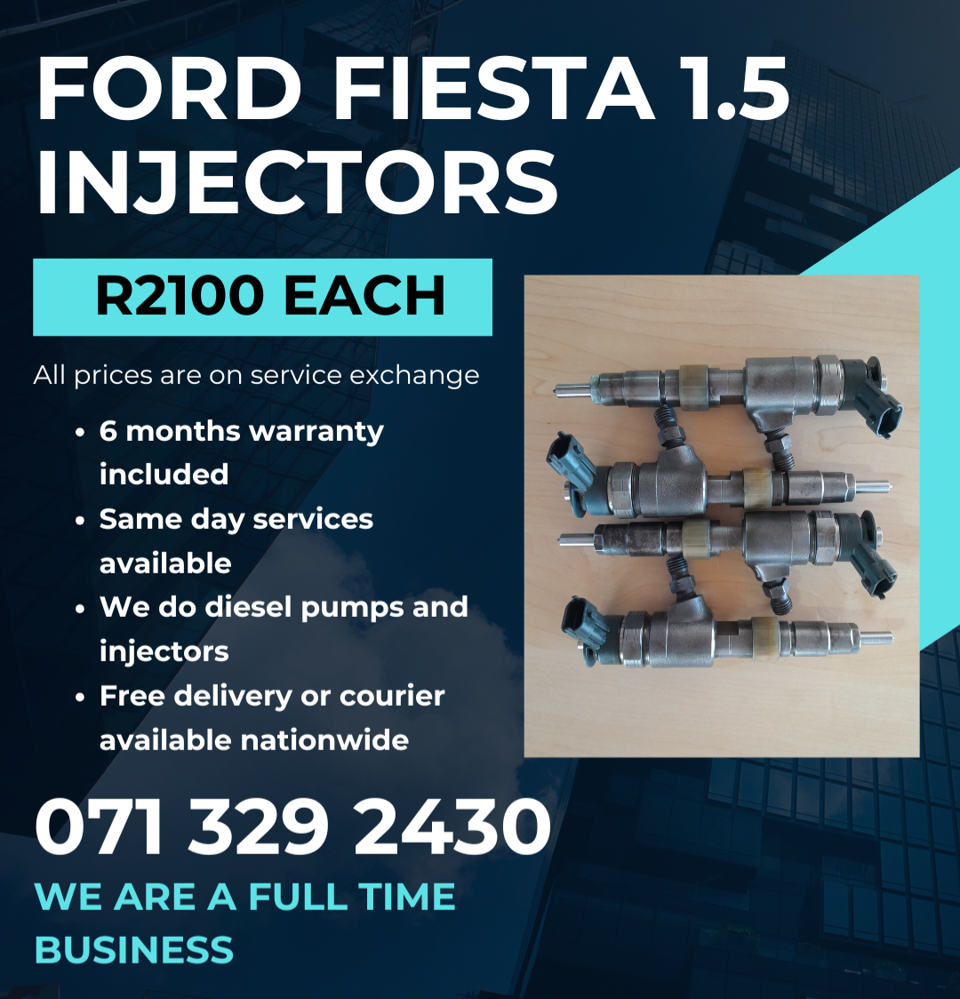 FORD FIESTA 1.5 INJECTORS FOR SALE WITH WARRANTY - Private Seller FORD FIESTA 1.5 INJECTORS FOR SALE WITH WARRANTY - Private Seller
