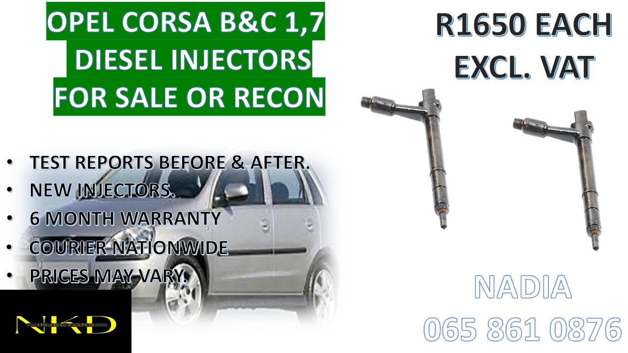 DIESEL INJECTORS FOR SALE FOR OPEL CORSA B&C 1.7 - Private Seller DIESEL INJECTORS FOR SALE FOR OPEL CORSA B&C 1.7 - Private Seller