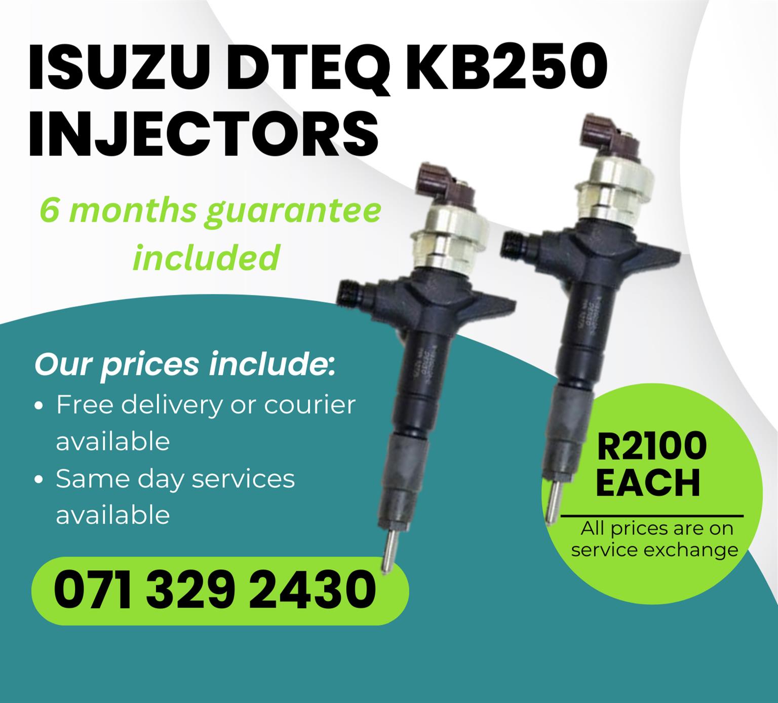 ISUZU DTEQ KB250 INJECTORS FOR SALE WITH WARRANTY - Private Seller ISUZU DTEQ KB250 INJECTORS FOR SALE WITH WARRANTY - Private Seller