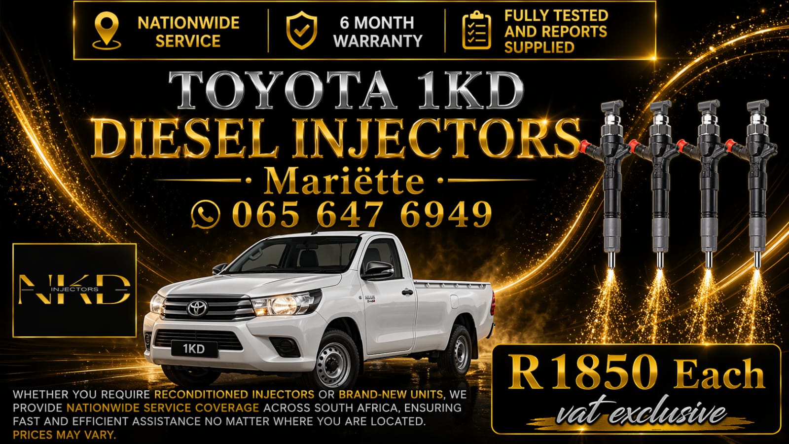 GUARANTEED QUALITY TOYOTA 1KD - Private Seller GUARANTEED QUALITY TOYOTA 1KD - Private Seller