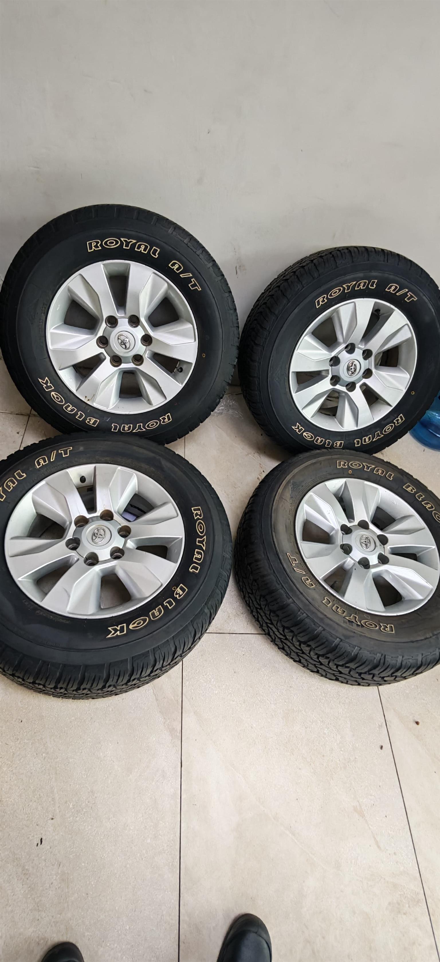 17inch Toyota Hilux GD6 original mags with fairly new 265/65/17 Royal Black A/T - Private Seller 17inch Toyota Hilux GD6 original mags with fairly new 265/65/17 Royal Black A/T - Private Seller