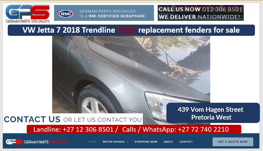 VW Jetta 7 2018 Trendline used replacement fenders for sale - Private Seller VW Jetta 7 2018 Trendline used replacement fenders for sale - Private Seller