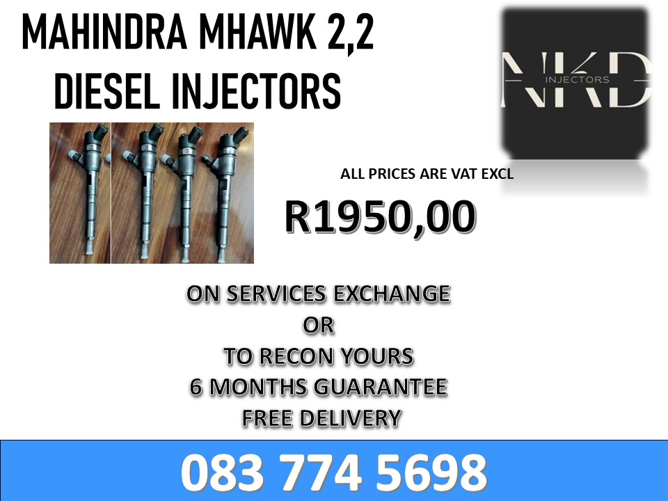 MAHINDRA MHAWK 2.2- QUALITY DIESEL INJECTORS AVAILABLE FOR SALE & RECONDITIONING - Private Seller MAHINDRA MHAWK 2.2- QUALITY DIESEL INJECTORS AVAILABLE FOR SALE & RECONDITIONING - Private Seller