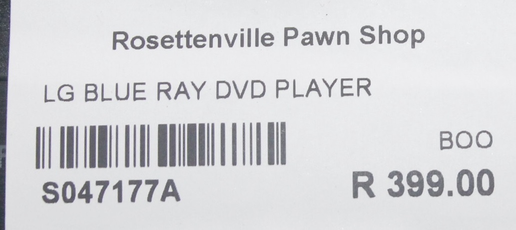Lg blue ray dvd player S047177A #Rosettenvillepawnshop