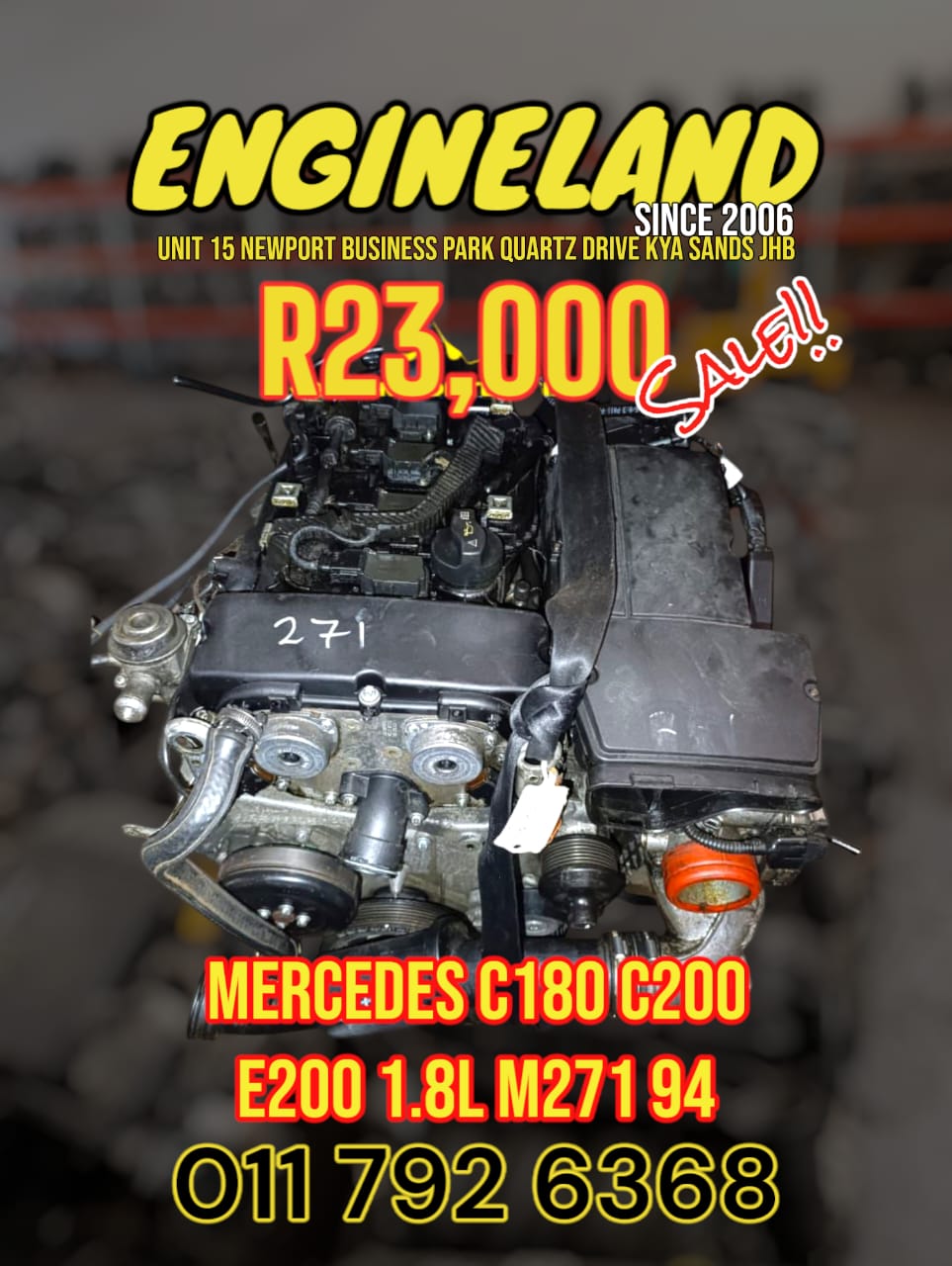 Mercedes c180 c200 e200 1.8l m271 engine - Private Seller