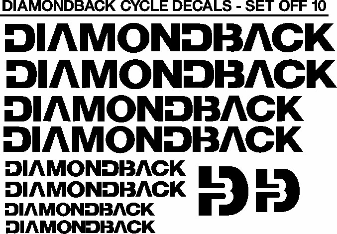 diamondback bike stickers