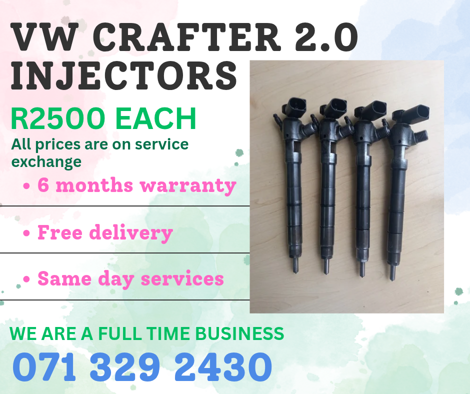 VW CRAFTER 2.0 INJECTORS FOR SALE WITH WARRANTY - Private Seller VW CRAFTER 2.0 INJECTORS FOR SALE WITH WARRANTY - Private Seller