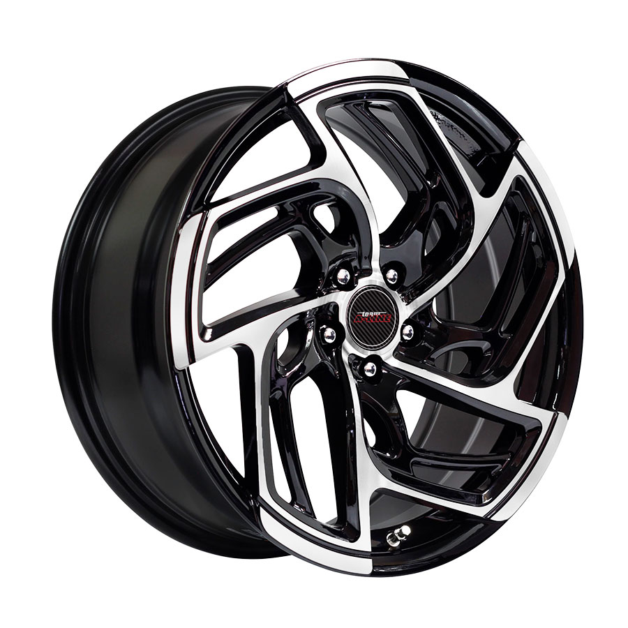 18″ A-Line Legend 5/100 Black Machine Face Alloy Wheels