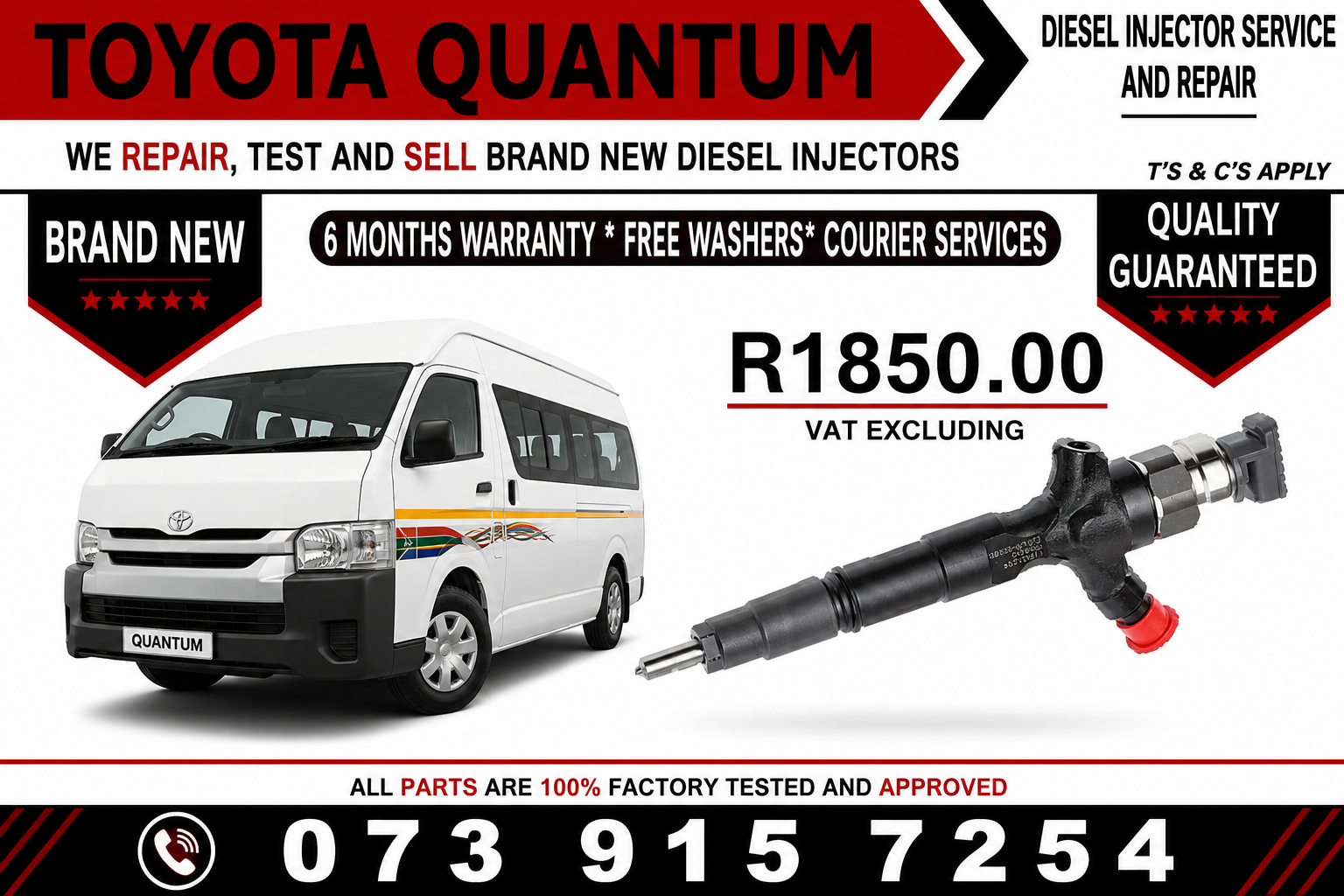 Toyota_Quantum_D4D_Diesel_Fuel_Injectors - Private Seller Toyota_Quantum_D4D_Diesel_Fuel_Injectors - Private Seller
