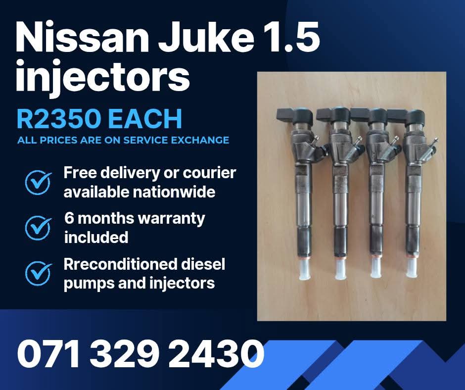 NISSAN JUKE 1.5 INJECTORS FOR SALE WITH WARRANTY - Private Seller NISSAN JUKE 1.5 INJECTORS FOR SALE WITH WARRANTY - Private Seller