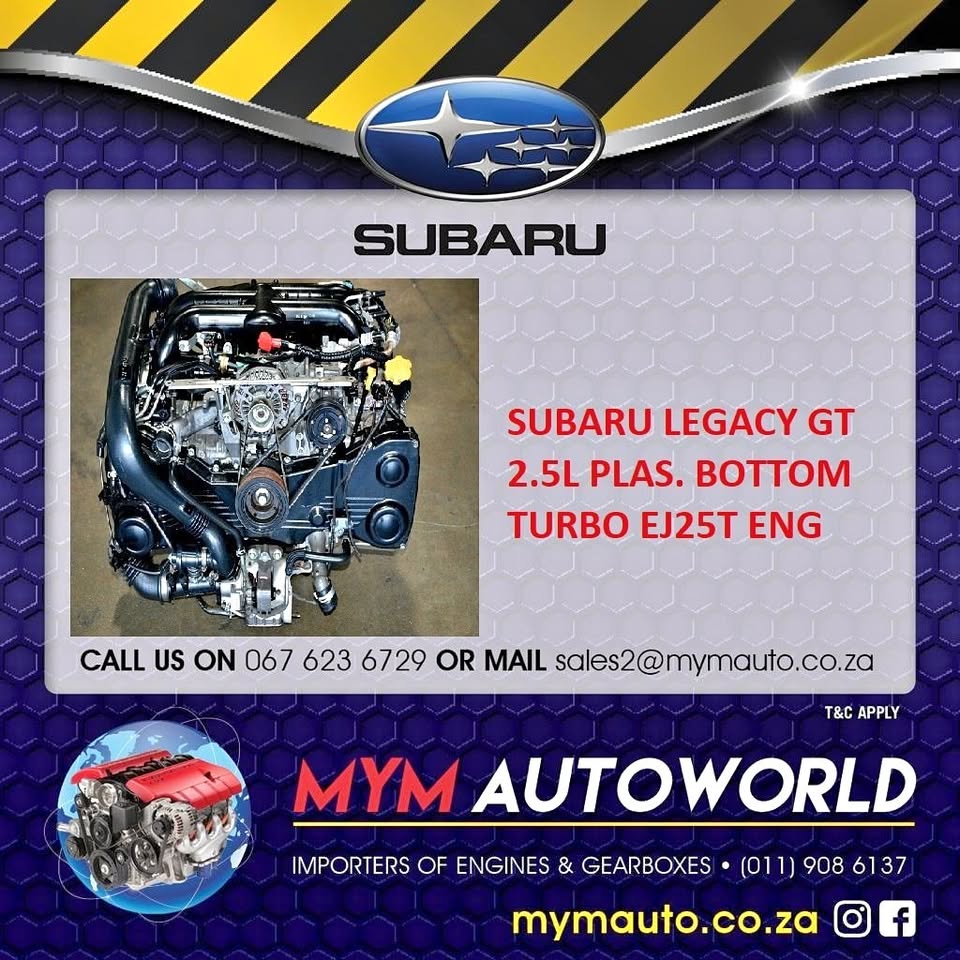 SUBARU LEGACY GT 2.5L PLASTIC. BOTTOM TURBO EJ25T USED IMPORTED ENGINE - Private Seller SUBARU LEGACY GT 2.5L PLASTIC. BOTTOM TURBO EJ25T USED IMPORTED ENGINE - Private Seller