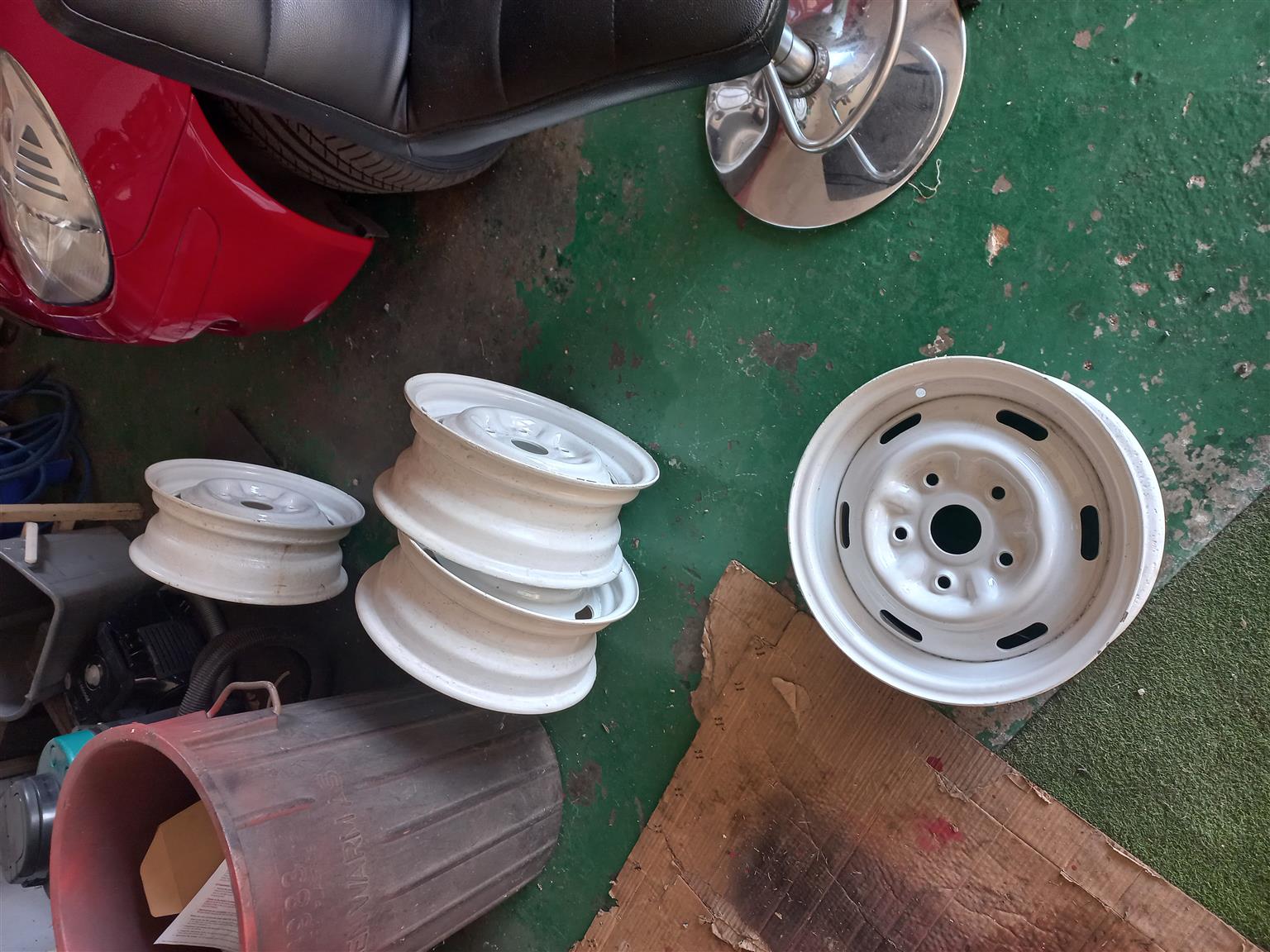 Ford V6 rims 14 inch PCD5X127 Newly sandblasted and painted - Private Seller Ford V6 rims 14 inch PCD5X127 Newly sandblasted and painted - Private Seller