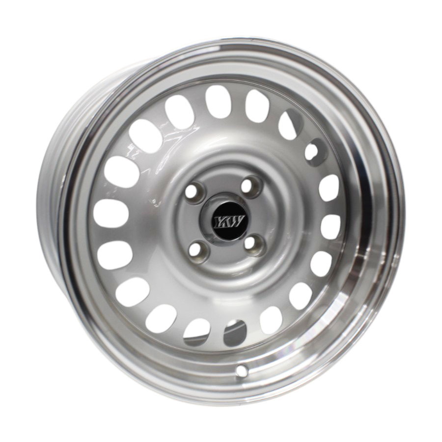 15″ YKW5033 4/100 Silver Alloy Wheels