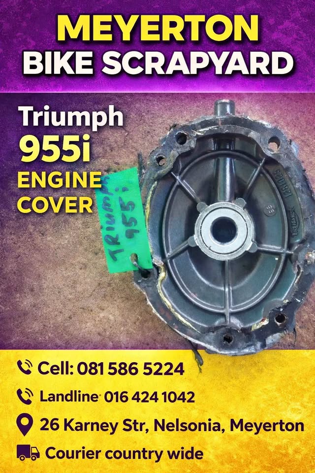 Triumph 955i Daytona clutch cover. Meyerton Bike Scrapyard. New and secondhand spares. We strippi - Private Seller Triumph 955i Daytona clutch cover. Meyerton Bike Scrapyard. New and secondhand spares. We strippi - Private Seller