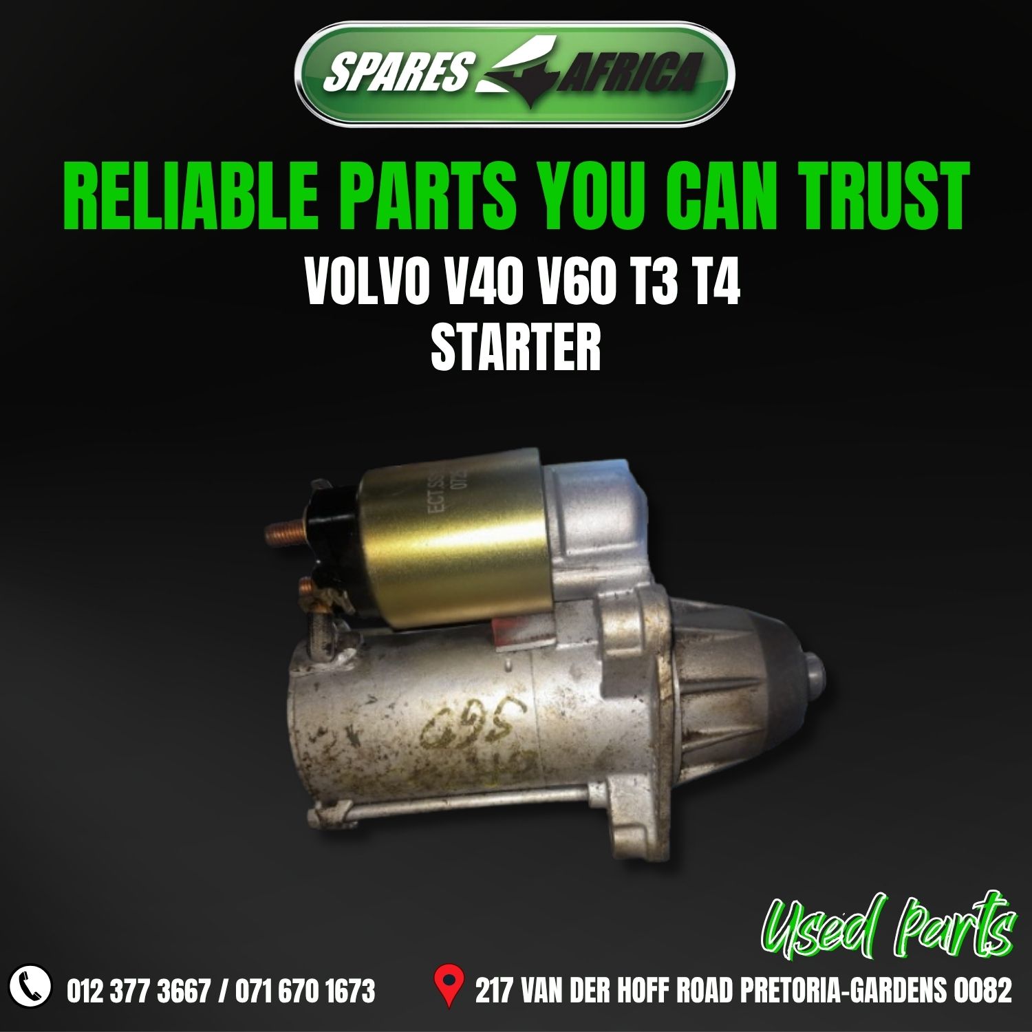 VOLVO V40 / V60 T3 T4 STARTER – USED - Private Seller VOLVO V40 / V60 T3 T4 STARTER – USED - Private Seller