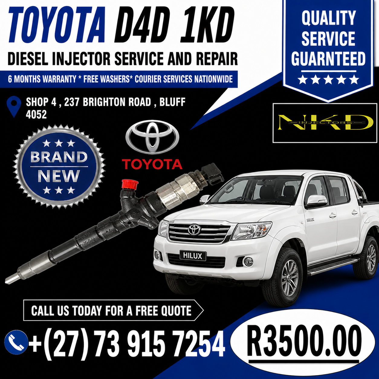Toyota D4D 1KD(BRAND NEW) Diesel Injectors - Private Seller Toyota D4D 1KD(BRAND NEW) Diesel Injectors - Private Seller