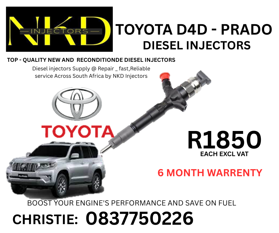 TOYOTA D4D PRADO DIESEL INJECTORS FOR SALE - Private Seller TOYOTA D4D PRADO DIESEL INJECTORS FOR SALE - Private Seller