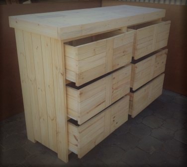 Chest of drawers Farmhouse series 1700 - Raw