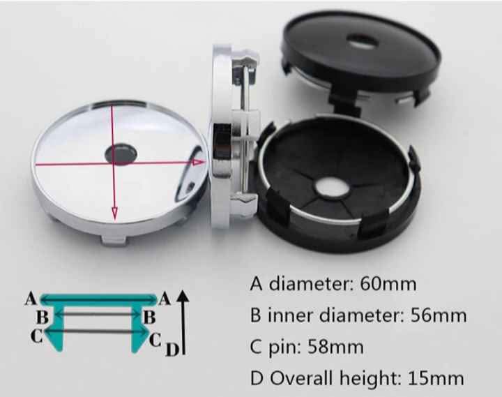 Volvo 60mm Wheel Centre caps emblems - Private Seller