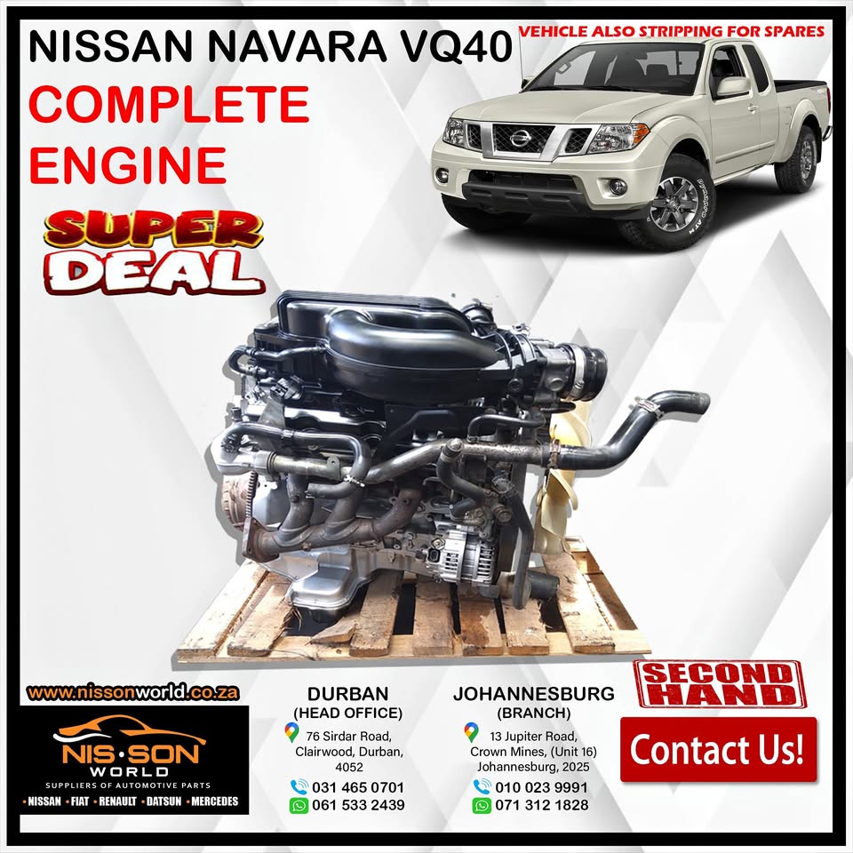 NISSAN NAVARA VQ40 COMPLETE ENGINE - Private Seller NISSAN NAVARA VQ40 COMPLETE ENGINE - Private Seller