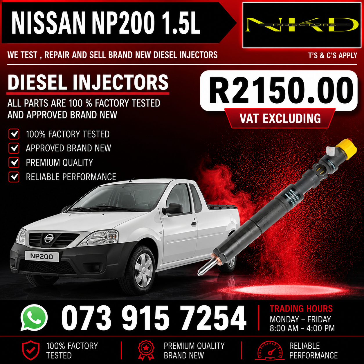Nissan_NP200_1.5L_Injectors_On_Repair - Private Seller Nissan_NP200_1.5L_Injectors_On_Repair - Private Seller