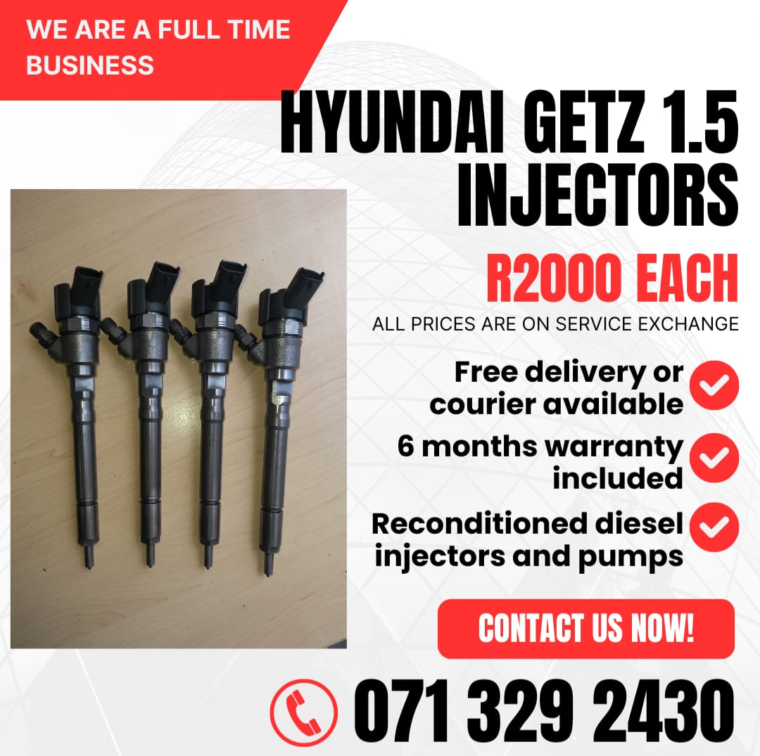HYUNDAI GETZ 1.5 INJECTORS FOR SALE WITH WARRANTY - Private Seller HYUNDAI GETZ 1.5 INJECTORS FOR SALE WITH WARRANTY - Private Seller
