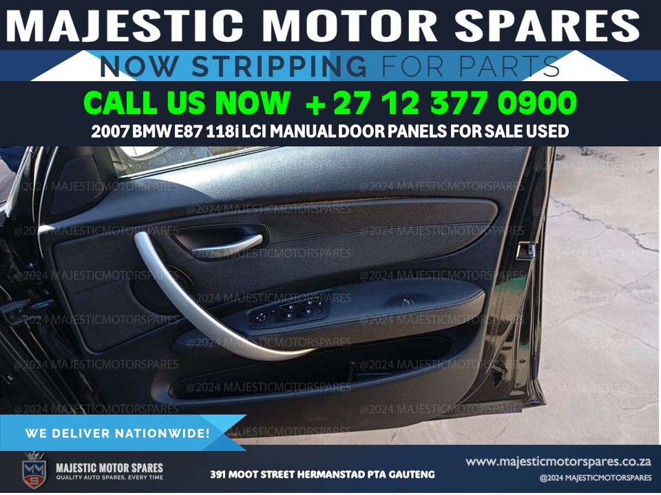 2007 BMW 118i E87 LCI Manual Vehicle Interior Door Panels for Sale Black - Private Seller 2007 BMW 118i E87 LCI Manual Vehicle Interior Door Panels for Sale Black - Private Seller