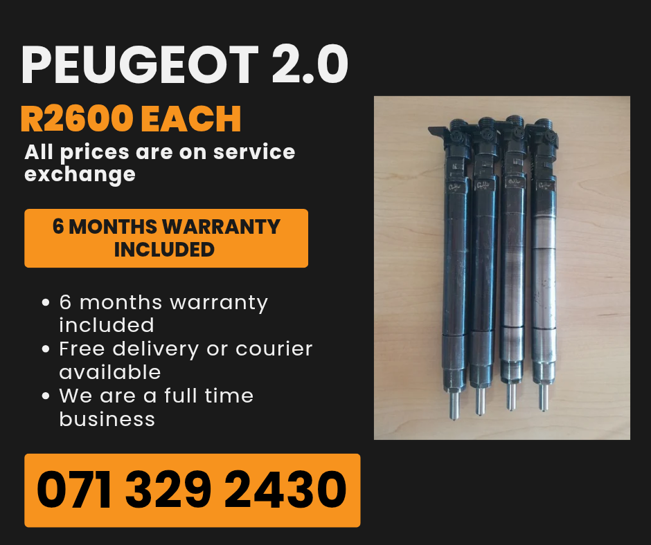 PEUGEOT 2.0 INJECTORS FOR SALE WITH WARRANTY INCLUDED - Private Seller PEUGEOT 2.0 INJECTORS FOR SALE WITH WARRANTY INCLUDED - Private Seller