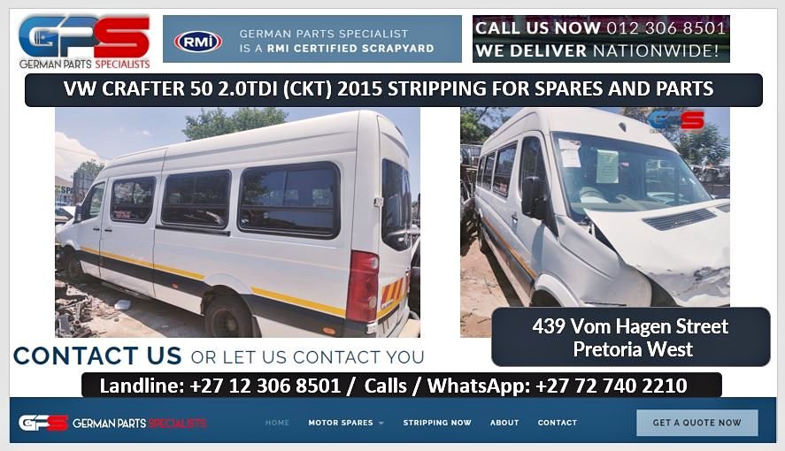 VW Crafter 50 2.0TDI (CKT) 2015 used spares and used parts for sale - Private Seller VW Crafter 50 2.0TDI (CKT) 2015 used spares and used parts for sale - Private Seller