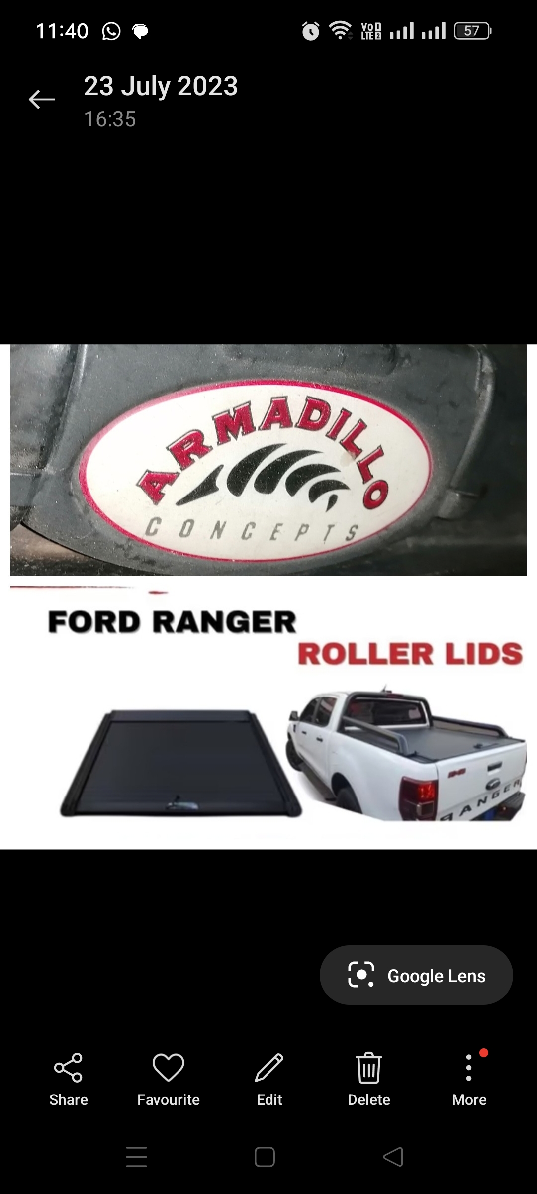 Secondhand Armadillo Roller lid for Ford Ranger Double cab 2.4 for sale - Private Seller Secondhand Armadillo Roller lid for Ford Ranger Double cab 2.4 for sale - Private Seller