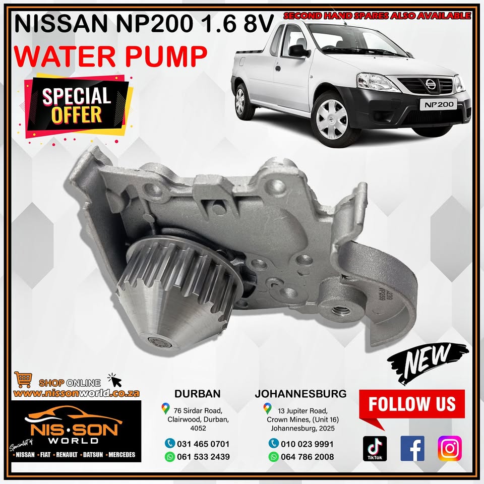 NISSAN NP200 1.6 8V WATER PUMP - Private Seller NISSAN NP200 1.6 8V WATER PUMP - Private Seller