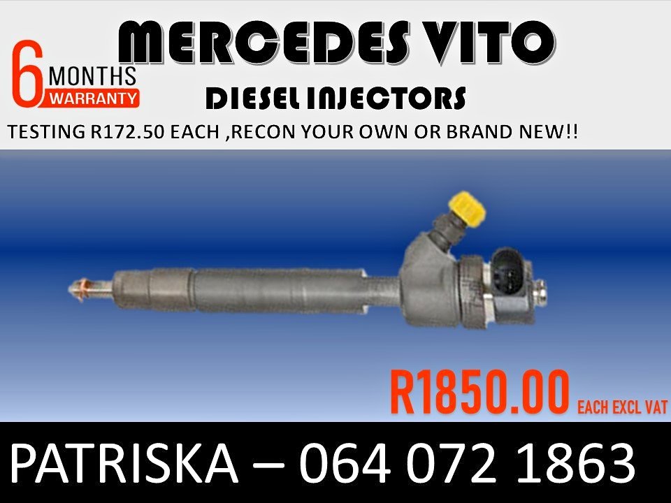 MERCEDES VITO INJECTORS ,RECON YOUR OWN OR BRAND NEW FOR SALE MERCEDES VITO INJECTORS ,RECON YOUR OWN OR BRAND NEW FOR SALE