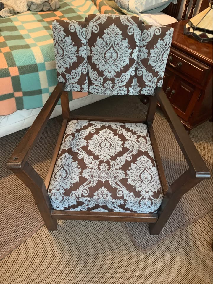 Antique heavy but low chair for sale Antique heavy but low chair for sale