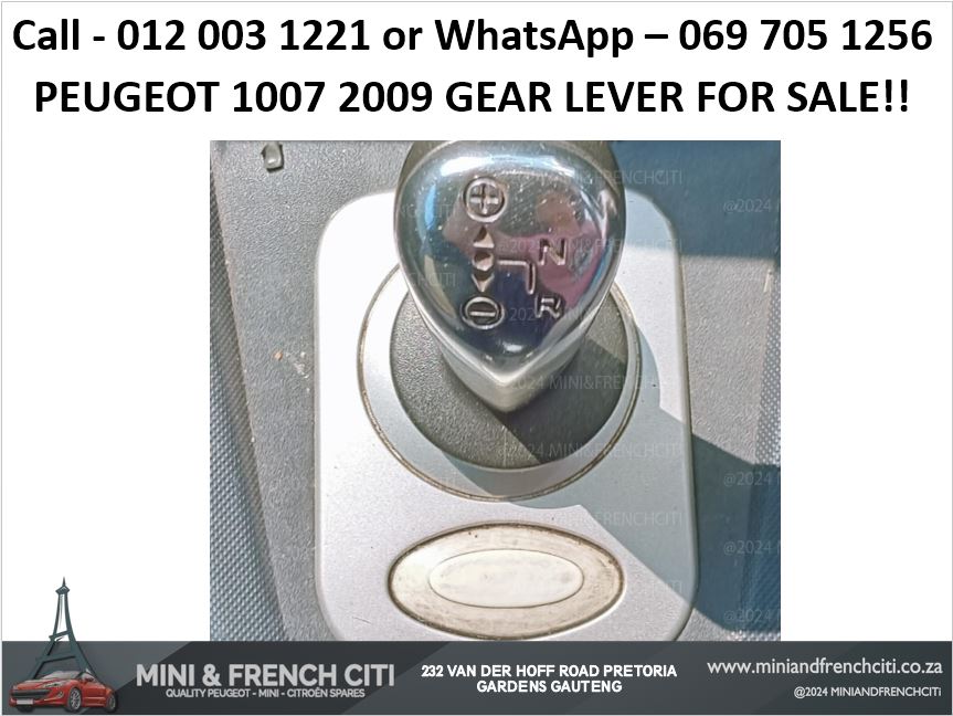 Peugeot 1007 2009 Gear Lever For Sale – Interior Replacement Parts!! - Private Seller Peugeot 1007 2009 Gear Lever For Sale – Interior Replacement Parts!! - Private Seller
