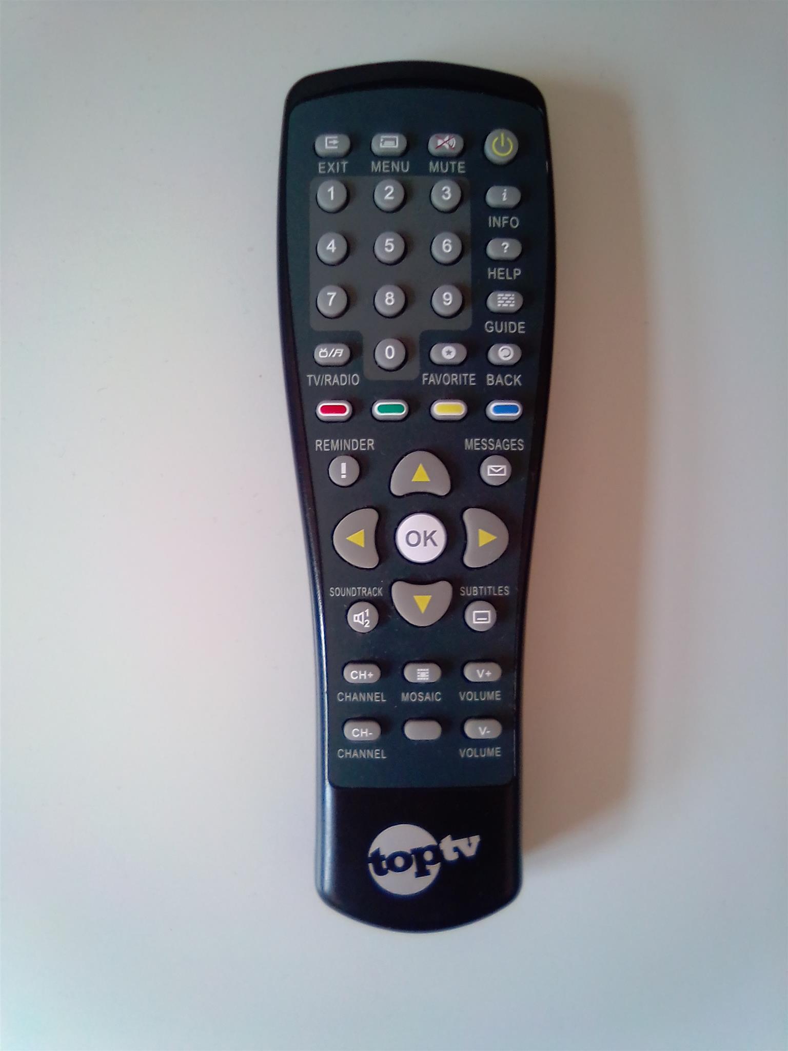 Remote Control For Top TV  Decoder. As good as new. I am in Orange Grove. Remote Control For Top TV  Decoder. As good as new. I am in Orange Grove.