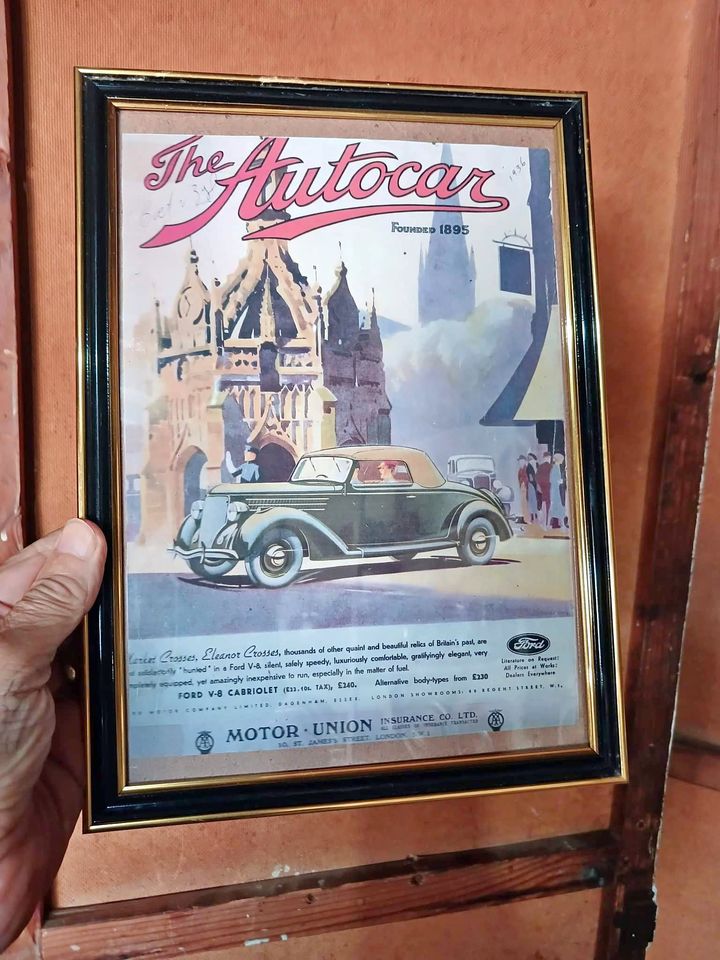 Ford 1935 / 36, original painting, framed Ford 1935 / 36, original painting, framed