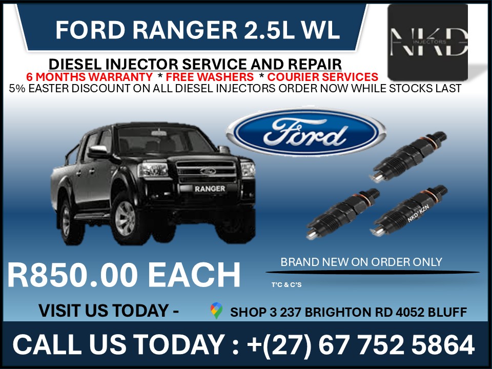 Ford Ranger 2.5 WL Diesel injectors - Private Seller Ford Ranger 2.5 WL Diesel injectors - Private Seller