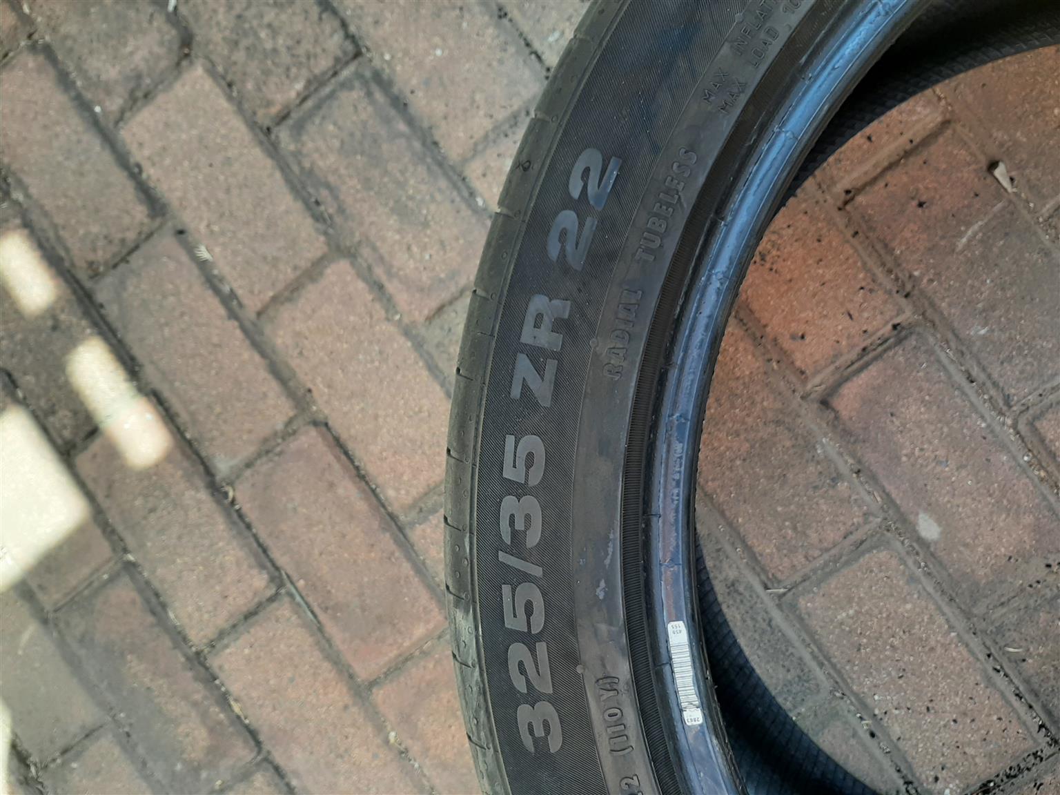 Mercedes-Benz GLE 63S Used Tyres 285 x 40 x 22" and 325 x 35 x22" tyres.