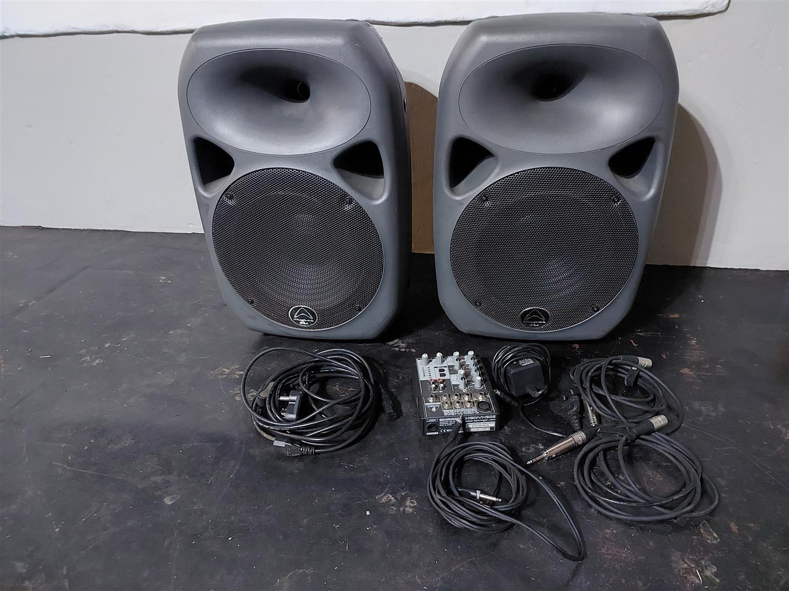 Wharfedale speakers and mixer