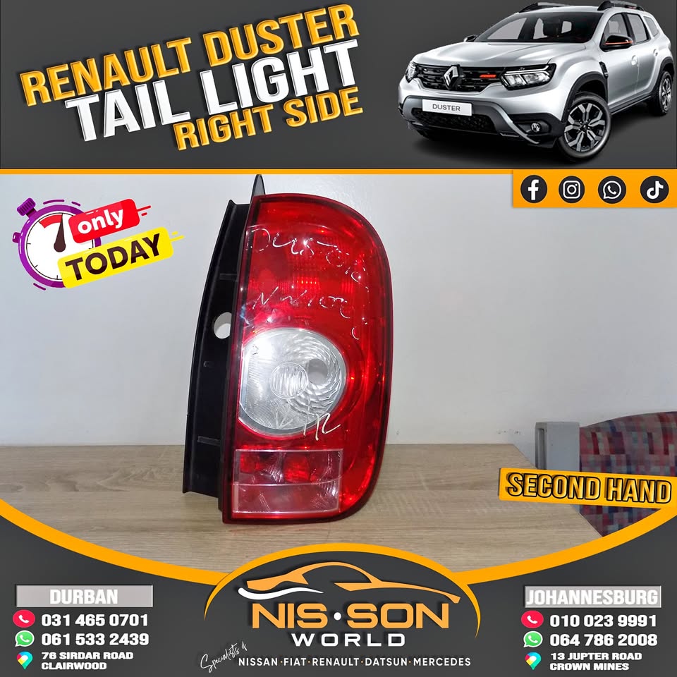 RENAULT DUSTER TAIL LIGHT (RHS) - Private Seller RENAULT DUSTER TAIL LIGHT (RHS) - Private Seller