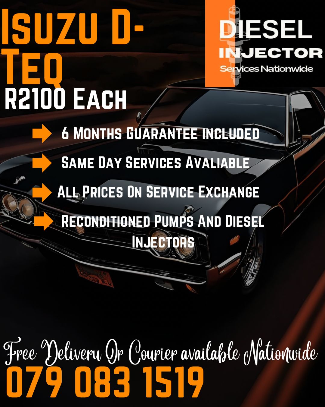 ISUZU D-TEQ INJECTORS FOR SALE WITH WARRANTY INCLUDED - Private Seller ISUZU D-TEQ INJECTORS FOR SALE WITH WARRANTY INCLUDED - Private Seller
