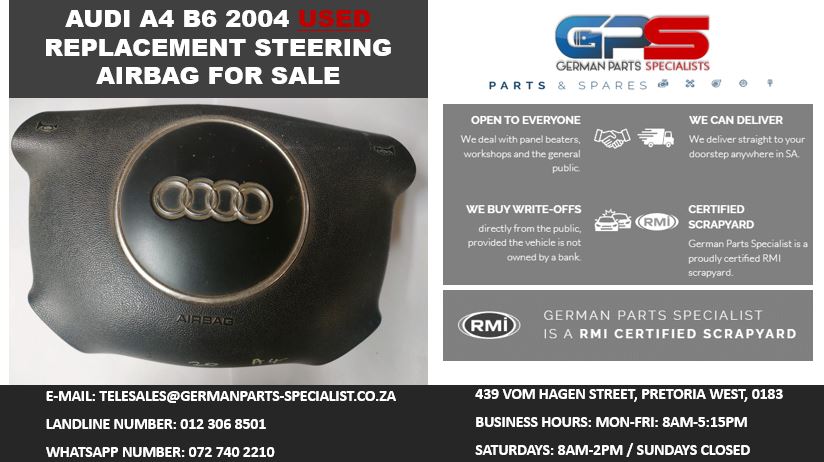 AUDI A4 B6 2004 USED REPLACEMENT STEERING AIRBAG FOR SALE - Private Seller AUDI A4 B6 2004 USED REPLACEMENT STEERING AIRBAG FOR SALE - Private Seller