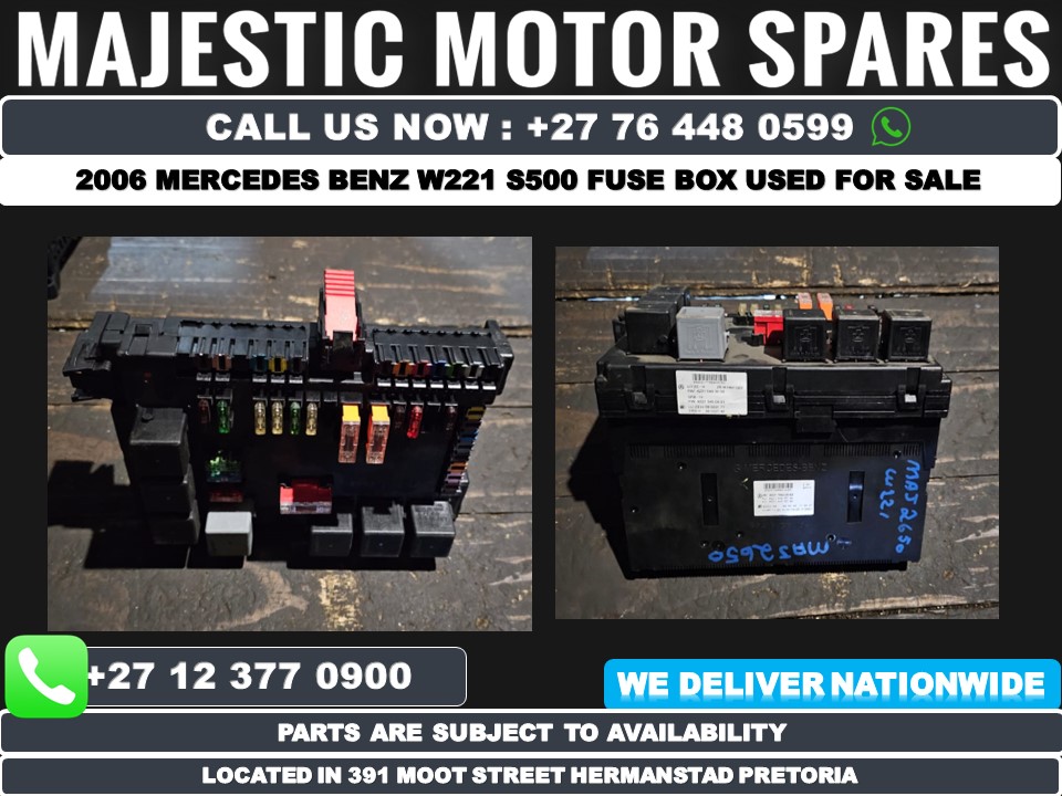 2006 Mercedes Benz W221 S500 fuse box used – MAJ2650 2006 Mercedes Benz W221 S500 fuse box used – MAJ2650