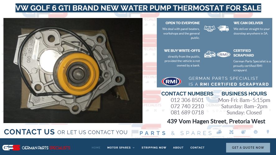 VW GOLF 6 GTI BRAND NEW WATER PUMP THERMOSTATS FOR SALE - Private Seller VW GOLF 6 GTI BRAND NEW WATER PUMP THERMOSTATS FOR SALE - Private Seller