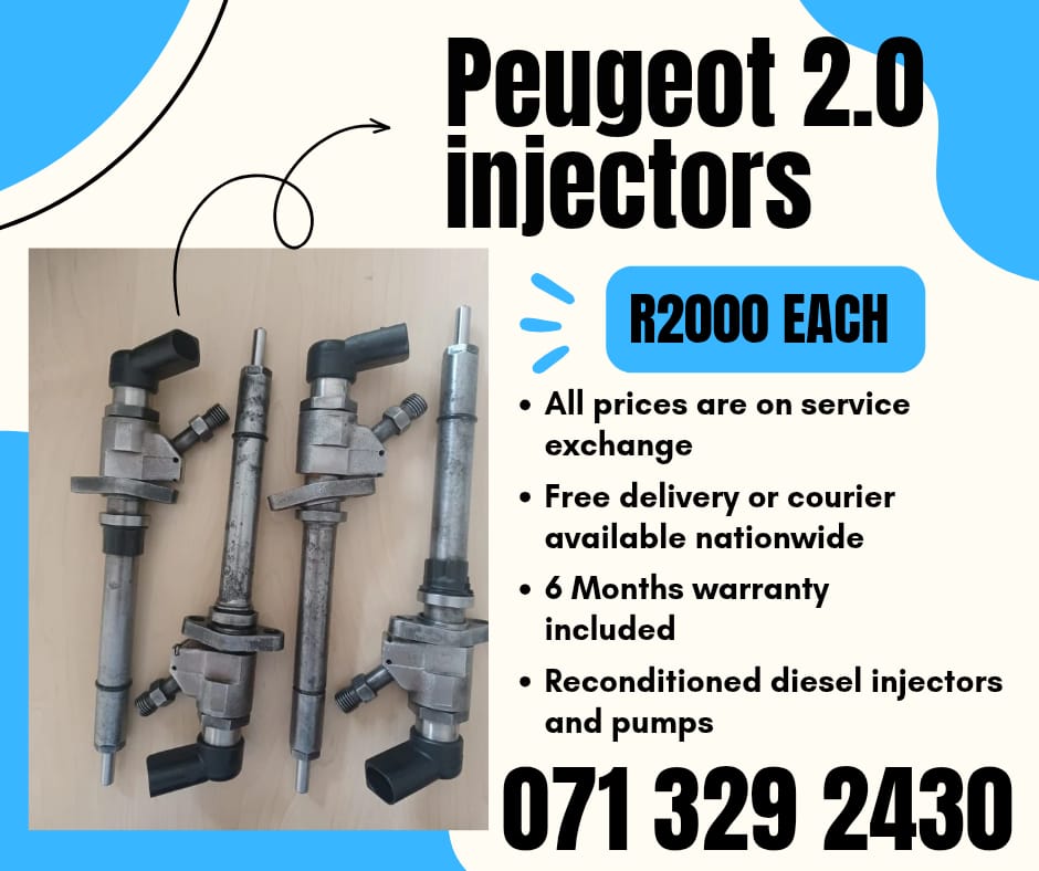 PEUGEOT 2.0 INJECTORS FOR SALE WITH WARRANTY INCLUDED IN - Private Seller PEUGEOT 2.0 INJECTORS FOR SALE WITH WARRANTY INCLUDED IN - Private Seller