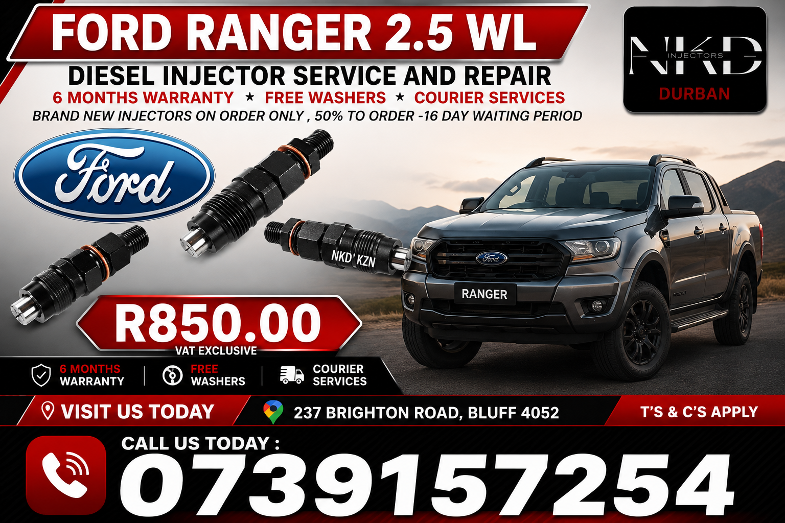 Ford_Ranger_2.5WL_Diesel_Fuel_Injectors - Private Seller Ford_Ranger_2.5WL_Diesel_Fuel_Injectors - Private Seller