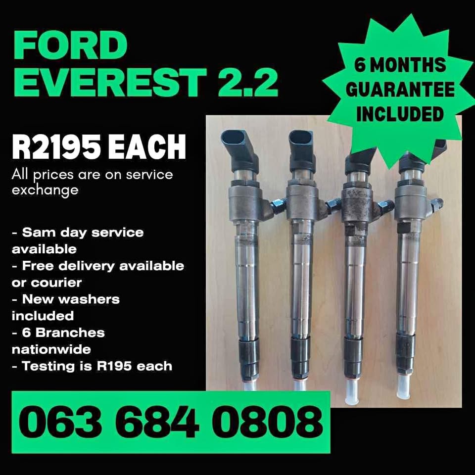 FORD EVEREST 2.2 DIESEL INJECTORS FOR SALE WITH WARRANTY