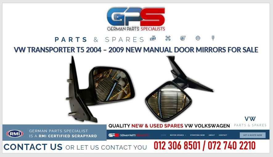 VW Transporter T5 2004- 2009 new manual door mirrors for sale - Private Seller VW Transporter T5 2004- 2009 new manual door mirrors for sale - Private Seller