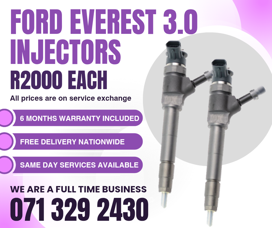 FORD EVEREST 3.0 DIESEL INJECTORS FOR SALE WITH WARRANTY - Private Seller FORD EVEREST 3.0 DIESEL INJECTORS FOR SALE WITH WARRANTY - Private Seller