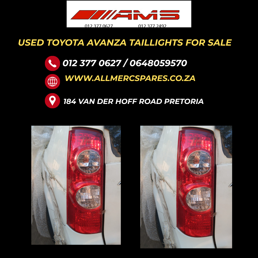 USED TOYOTA AVANZA TAIL LIGHTS FOR SALE